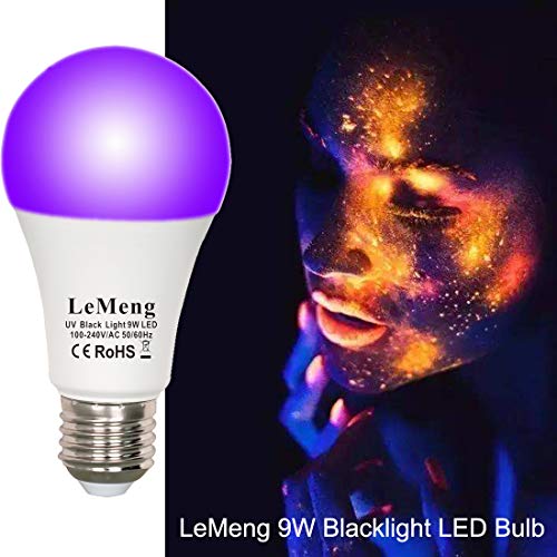 Lemeng Led Black Lights Bulb 9W Blacklight A19 thumb #3