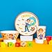Zak Designs Blippi Kids Dinnerware Set 3 Pieces, Durable and Sustainable Melamine Bamboo Plate, Bowl, and Tumbler are Perfect For Dinner Time With Family (Blippi, TABBS)