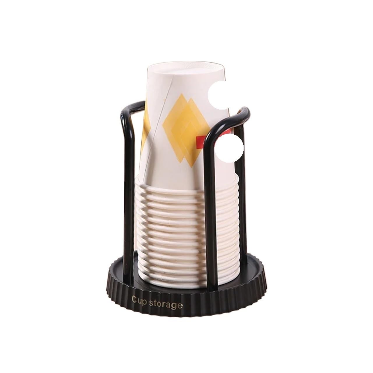 Yonmledo Black Mug Stand Cup Storage Holder Luxury Water Tea Cups Dispenser Rack Shelf With Longer Stick Mug Display Stand Home Organizer(Black)