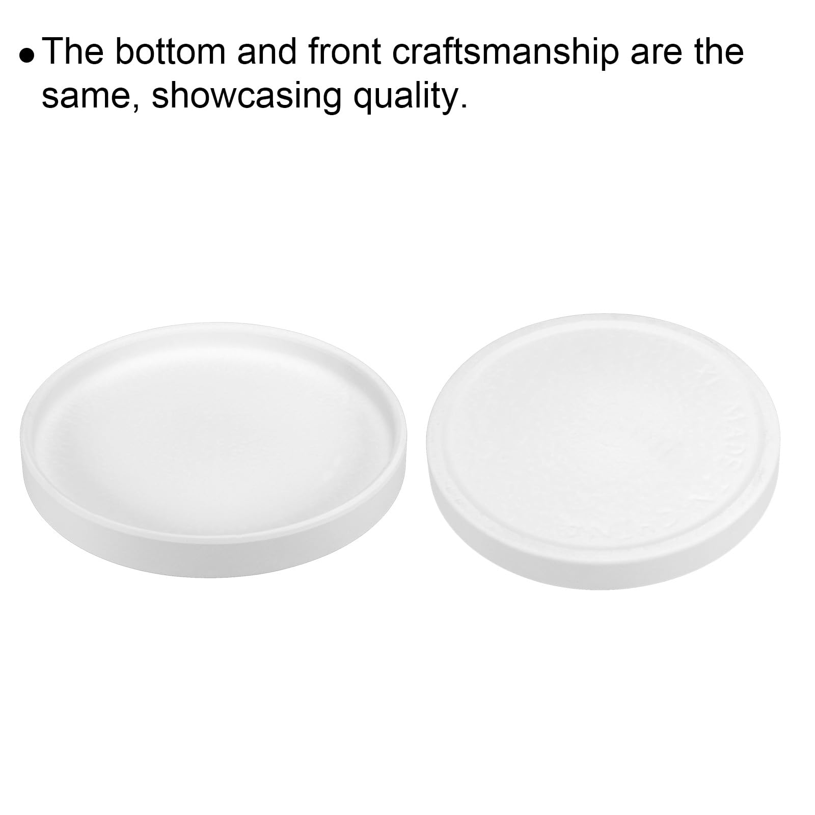 PATIKIL 6 Inch Round Ceramic Plant Saucer, Plant Saucer Tray Flower Planter Drip Tray for Indoors Outdoors Patio Balcony White - Image 3