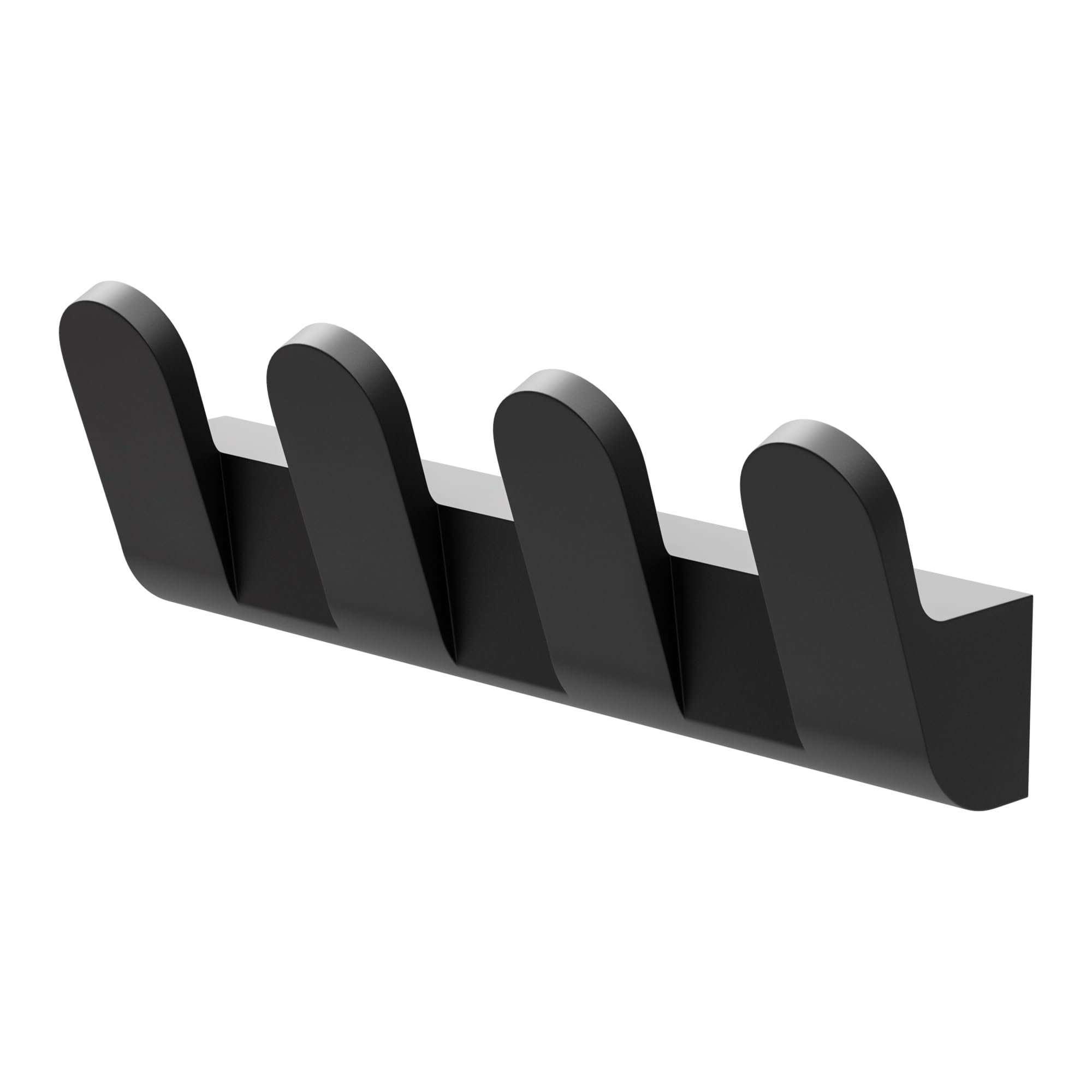 Amig Matt Schwarz - Bathroom Towel Hook Mod. Oma-7 - Wall-Mounted Towel Hook Screws Included - 175 X 58 X 40 Mm - Zamak - Matt Black