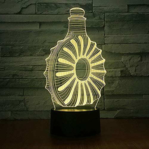 Preisvergleich Produktbild Weinflasche Licht Stereo Acryl Nacht Büro Bar Schlafzimmer Stimmung Beleuchtung Farbwechsel Illusion Vater Geburtstagsgeschenk