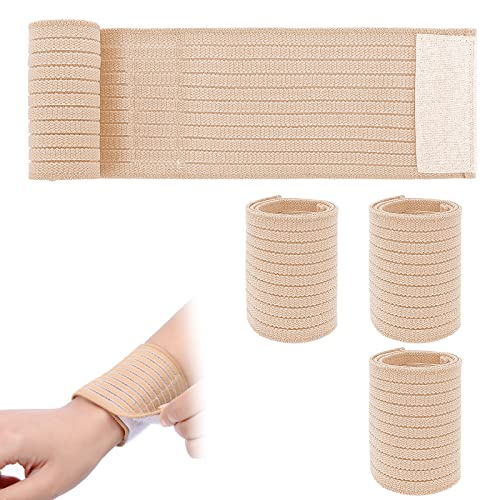QEEROYO Bandage de Coude, Bandage de Maintien de la Cheville, 4 Pièces Bandage élastique Ajustable, Bandes éLastiques en Polyester Respirant, Bandage pour Poignet de Compression pour Homme et Femme