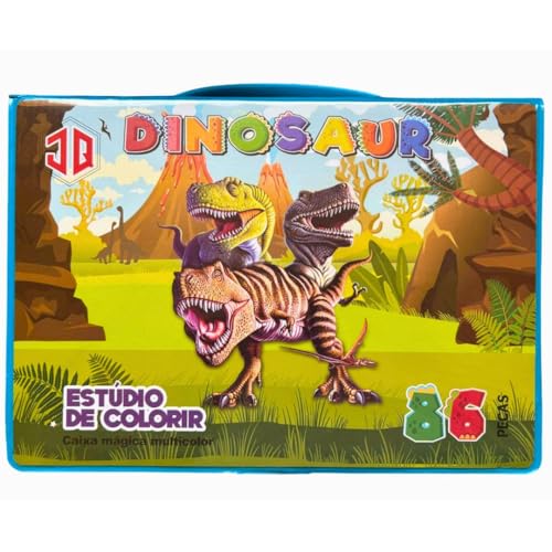 Estojo de Pintura Infantil com 86 Peças Maleta Completa para Desenho e Pintura Ideal para Escola (Az