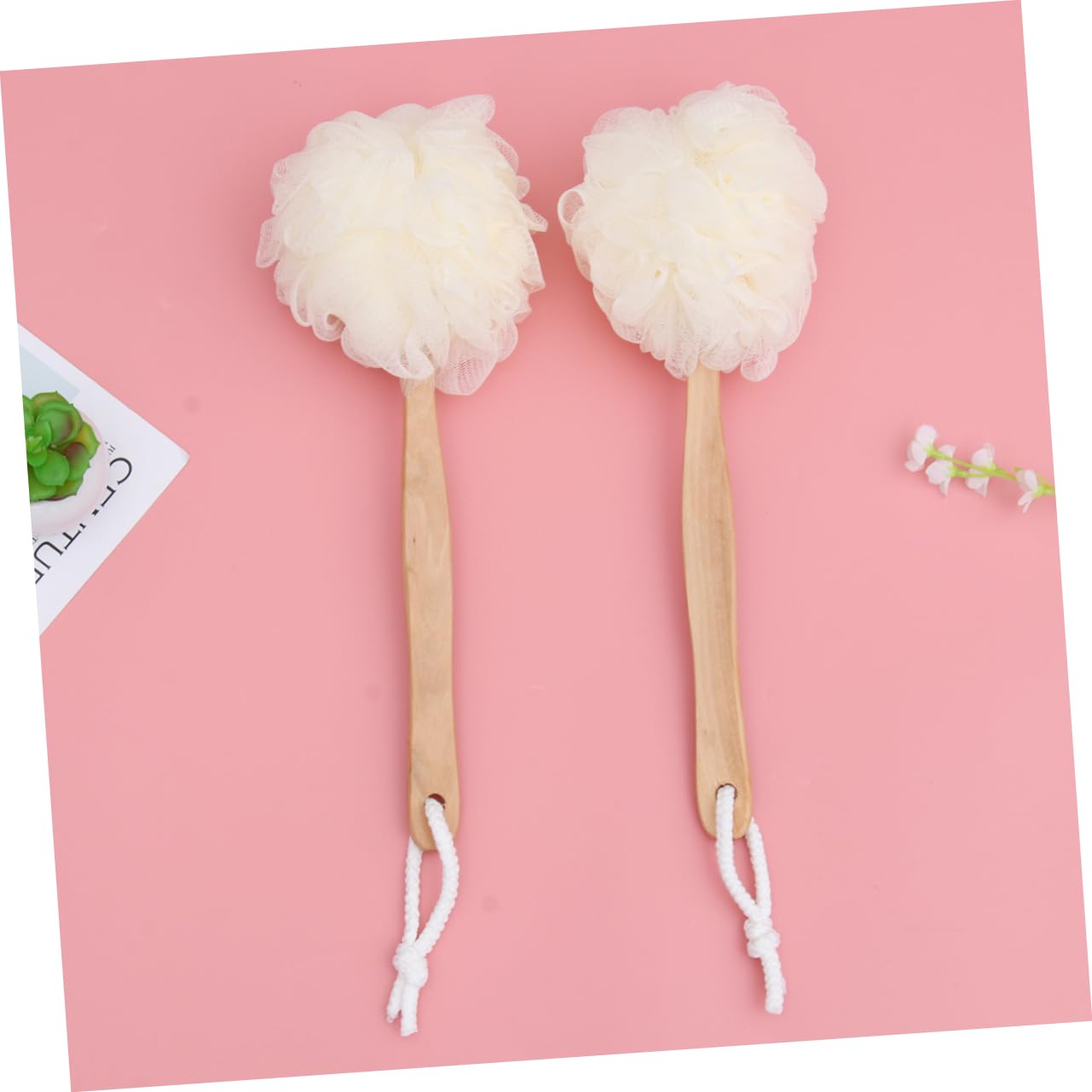 Beaupretty 6 Piezas De Cepillo De Baño Para El Cuerpo Esponja Exfoliante De Ducha Puf Bola De Ducha Cepillo De Baño Exfoliante Cepillo De Baño De Madera Depurador De Baño Para El