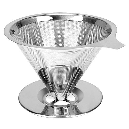 Coador De Café Filtro Individual Inox Reutilizável Premium 12x6x10cm