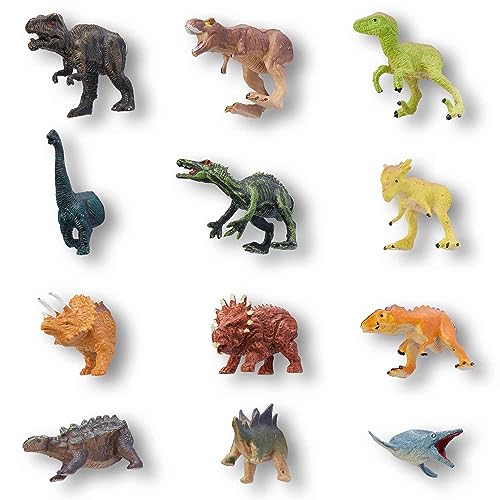 12 Imánes de Dinosaurios Decorativos en Resina