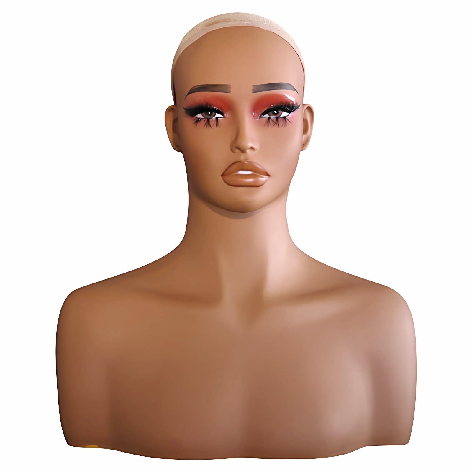 perfk Busto Expositor con Hombros Estable Busto Maniquí Cabeza Maniquí con Hombros para Peluquerías