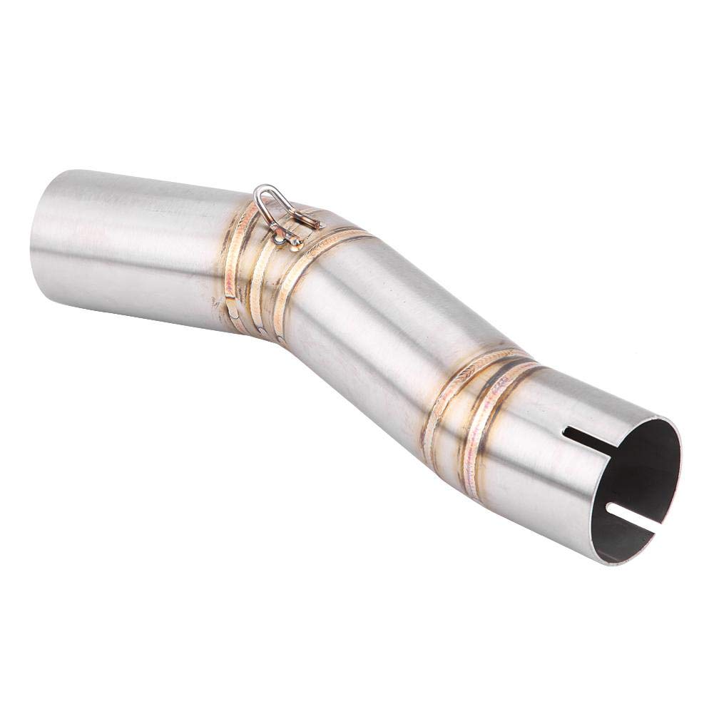 KIMISS 51mm / 2in tubo di scarico centrale, per GSX-R600 / GSX-R750, tubo di collegamento centrale di s sostituzione per o di scarico in acciaio inossidabile per moto con morsetto (K7)