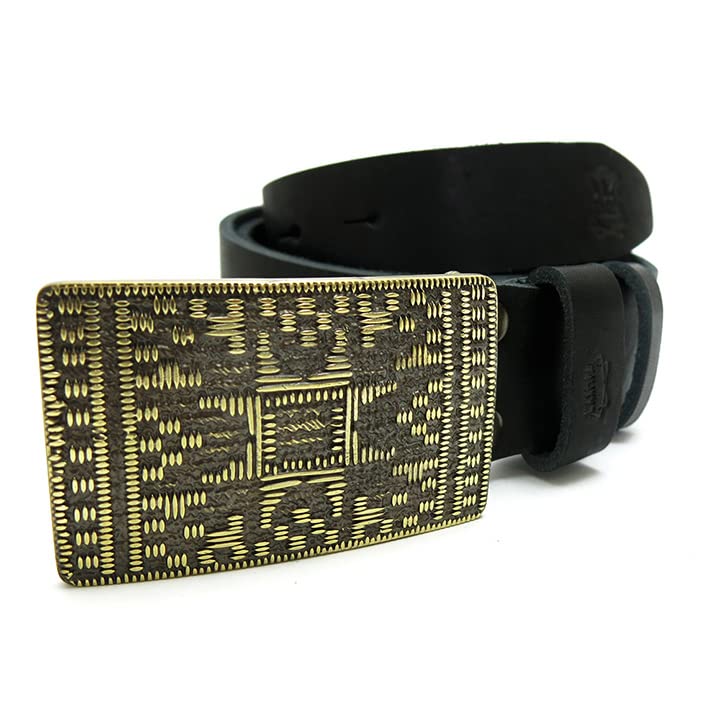 Leather belt with handmade brass buckle Plakhta, Ukrainian vyshyvanka belt buckle, Belt with buckle Ukrainian embroidery2