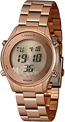 RELÓGIO DIGITAL ROSE GOLD FEMININO LINCE ORIGINAL LUXO