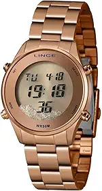 RELÓGIO DIGITAL ROSE GOLD FEMININO LINCE ORIGINAL LUXO