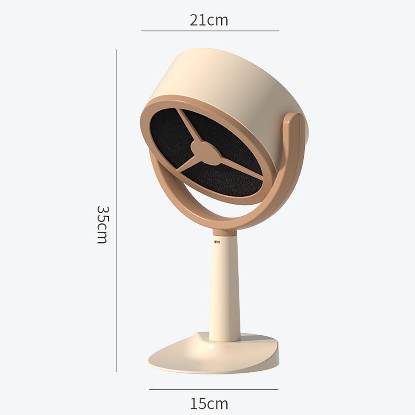 Hotte de bureau portable rechargeable, extracteur d'air de cuisine portable avec 2 vitesses de vent pour la maison, la cuisine, le camping-car, beige