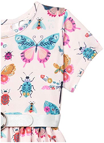 Image of Gubbarey Girl's Cotton Blend Fit and Flare Knee-Length Casual Dress (DRG2021 2020 Peach 7-8 Y)