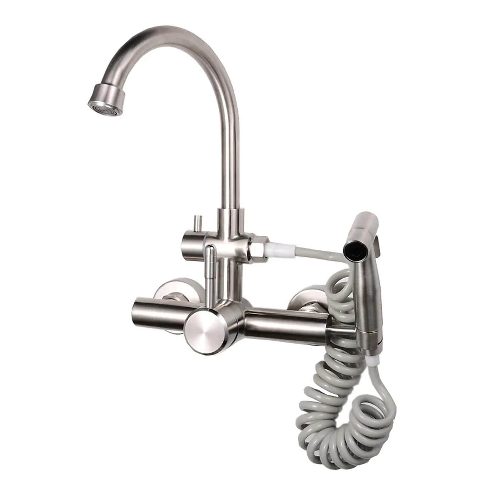 Mitigeur de cuisine en acier inox 304 au design architectural durable