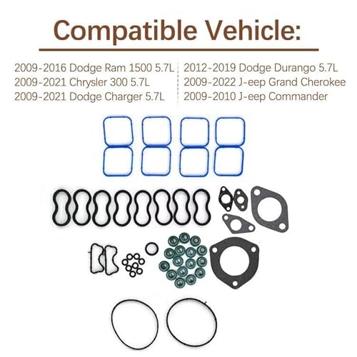 Loftmarte 53021726Ae Camshaft Mds Hemi Lifters Head Gaskets Kit Compatible 2009-2016 Dodge Ram 1500 Durango Charger Challenger Chrysler 300 Grand Cherokee Laredo Commander 5.7 V8 Mds Hemi 53022372Aa #TOP2