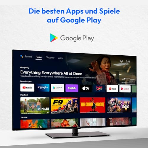 MEDION X14316 (MD 30880) 108 cm (43 Zoll) Fernseher (Android TV, 4K, Dolby Vision HDR, Dolby Atmos, Netflix, Prime Video, Smart TV, PVR, Google Chromecast & Assistant) – Bild 4