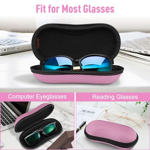 Image of FINTIE Sunglasses Case, Hard EVA Shell Shockproof Sport Glasses Case with Metal Carabiner Travel Zipper Eyeglasses Holder