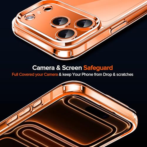 iVoler Cover Chiaro per iPhone 17 Pro Max con 2 Pezzi Pellicola Vetro Temperato, [Antiurto di Grado Militare][Protezione Fotocamera] Custodia Trasparente Sottile Anti-Ingiallimento Case - Trasparente - Immagine 5