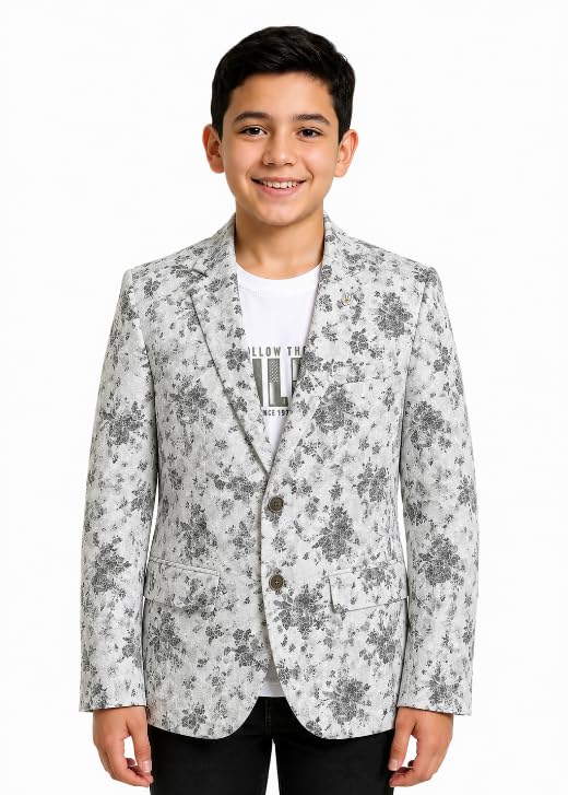 Image of CAVIO Boys Printed Blazer and T-Shirt