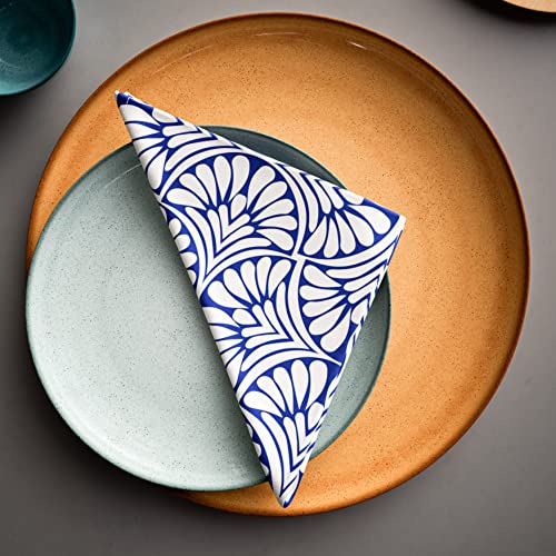 Avrit Cloth Napkins, Blue Napkins - Premium 19 X 19 Inch Cotton Dinner Napkins, Fall Cloth Napkins For Weddings, Table Napkins, Cocktail Napkins For Thanksgiving, Christmas Cloth Napkins Set Of 4 #TOP2