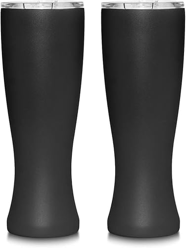 MASON FORGE Vaso de cerveza de acero inoxidable con doble aislamiento al vacío de doble pared, sin sudor ni condensación, bebidas calientes o frías,