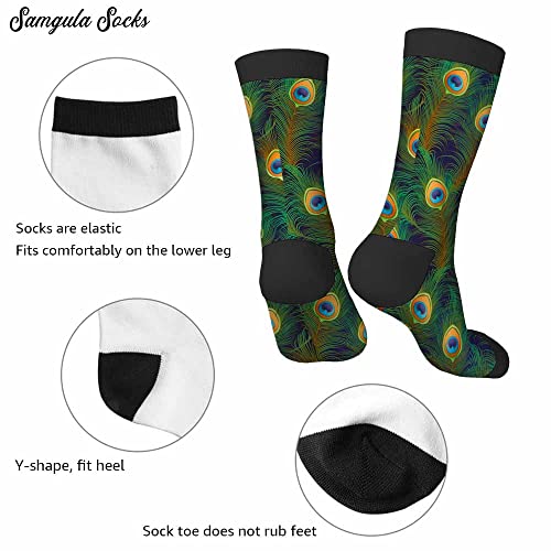 Image of Crew Socks for Woman Size 6-8 Tropical Wildlife Bright Teal Girls Socks