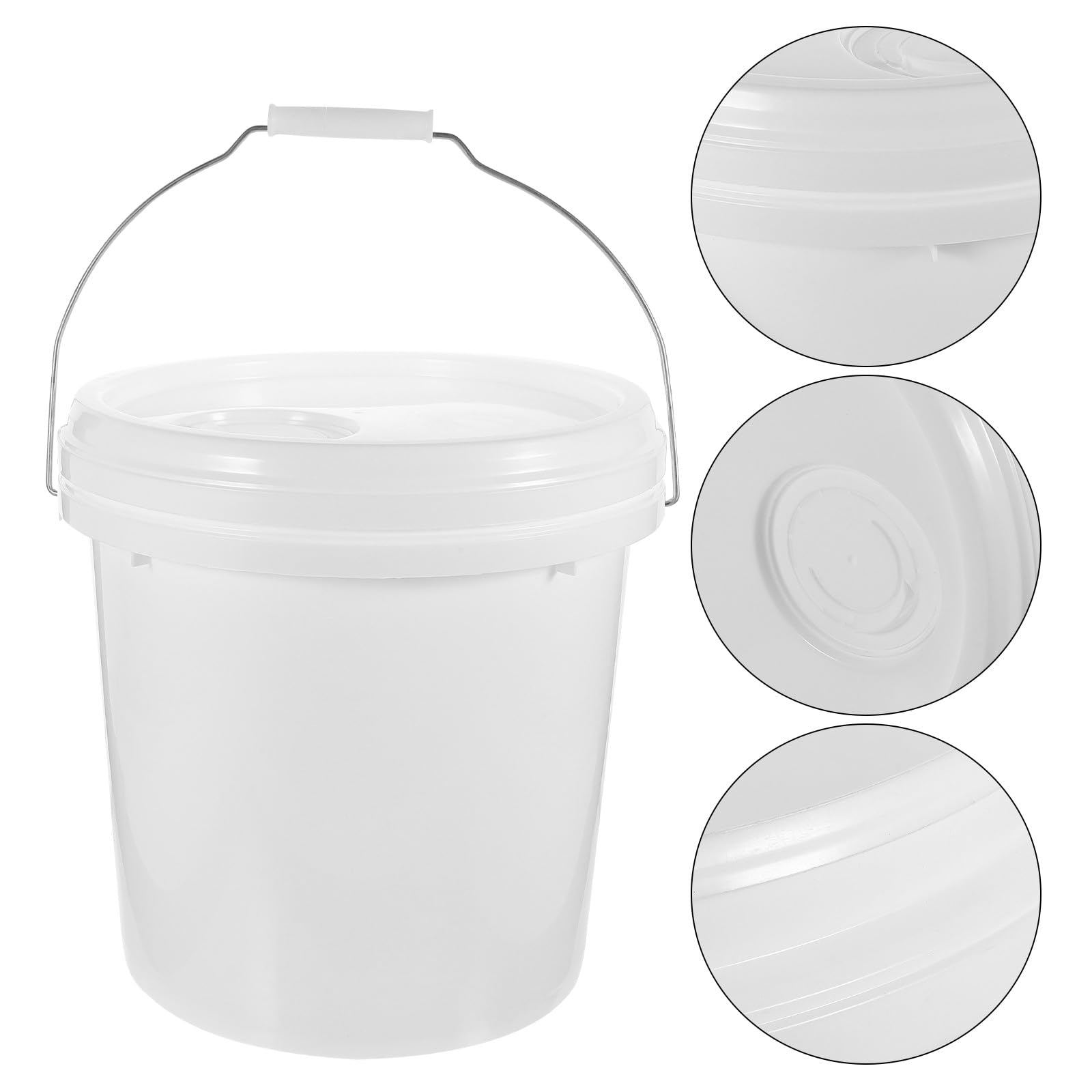 Cubo de Pintura Vacío Redondo de 10 L con Tapa y Apertura