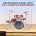 PENNZONI Drum Shield 5ft w/Plastic Hinges, Comes w/ 5 Panels & Plastic Hinges, Premium Clear Acrylic Panels, Drum Screen
