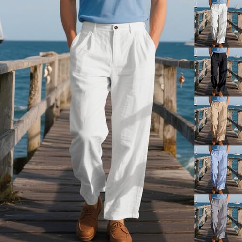Cambkatl Men's Straight Leg Dress Pants - Loose Lightweight Casual Business Versatile Outdoor Golf Work Pants with Pockets2
