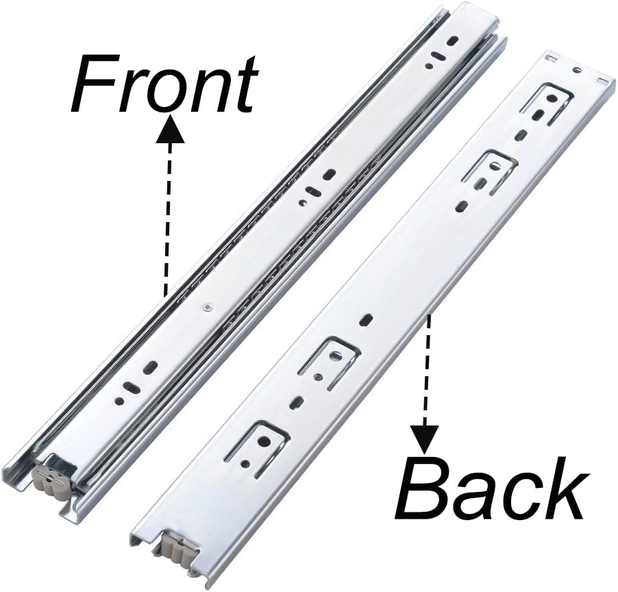 Friho 10 Pair of 16 Inch Hardware Ball Bearing Side Mount Drawer Slides, Full Extension, Available in 12'',14'',16'',18'',20'' Lengths