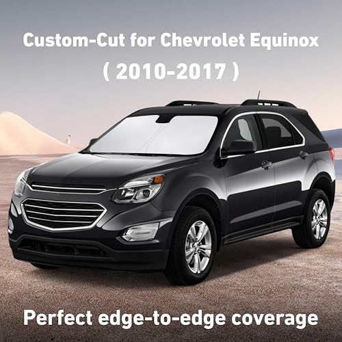 Image of EcoNour Windshield Sunshade Compatible for Chevrolet Equinox 2010-2015 2016 2017, Sun Visor for Front Windshield & Window Sun Shade Cover, UV Heat Blocker & Protector, Car Accessories