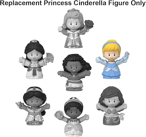 Miniatura 5 de Mattel Pieza de repuesto para el juego Fisher-Price Little People - HJW75 ~ Figura de repuesto de princesa Cenicienta ~ Ella sostiene una zapatilla