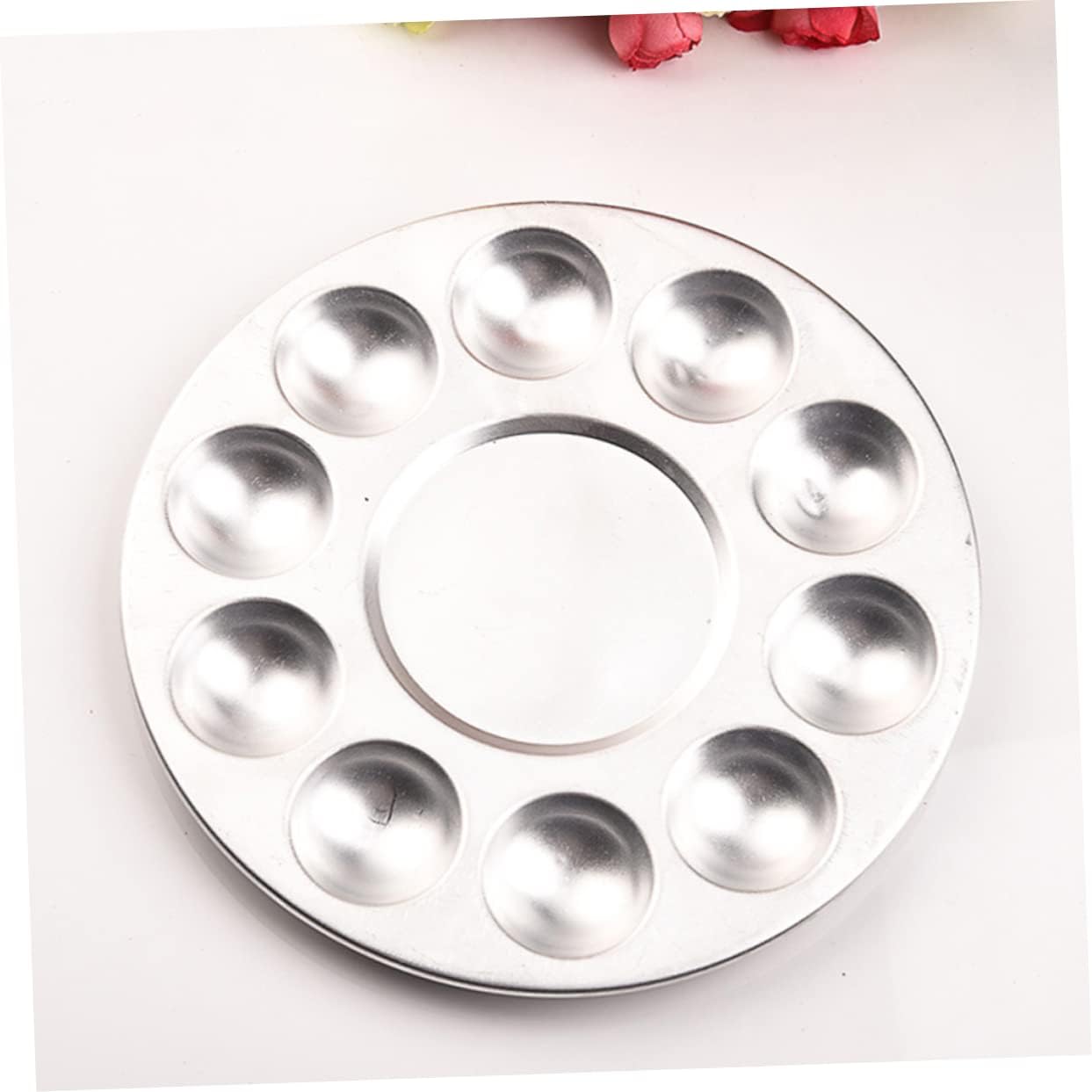Uonlytech 4pcs Aluminum Painting Trays Watercolor Mixing Palette Sketching Paint Lid for Easy Storage