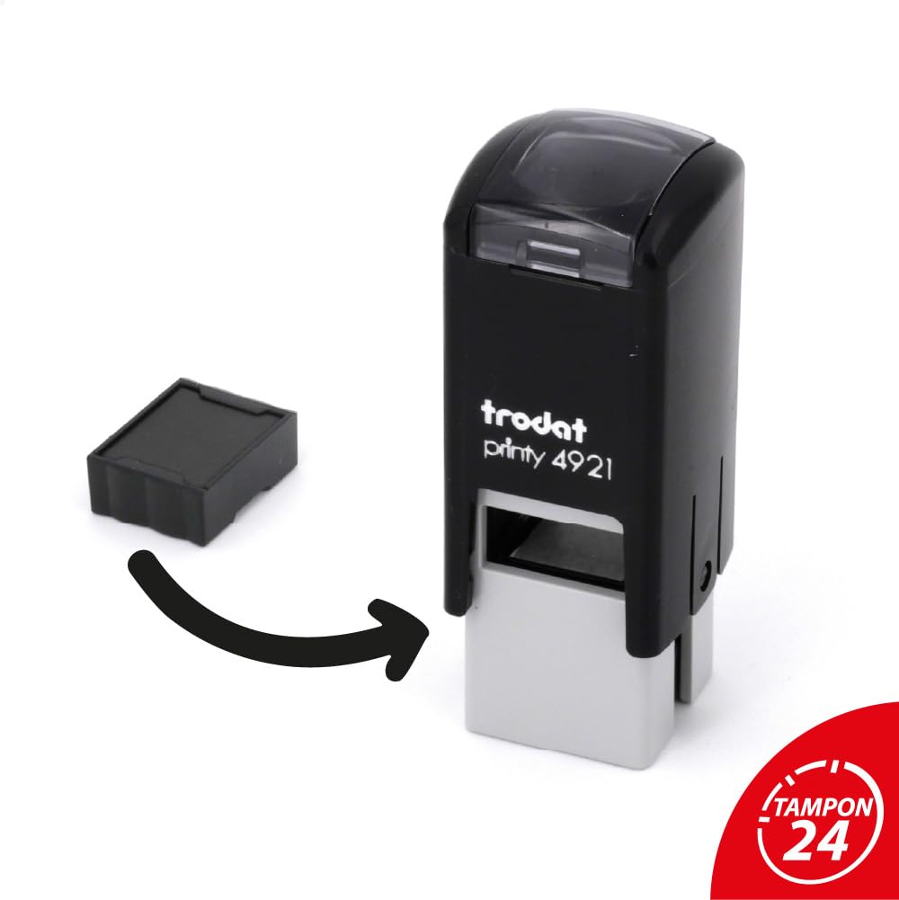 Cassetta d'inchiostro per Trodat Printy 4921 | Cartuccia Trodat 6/4921 (confezione da 10 - Nero)