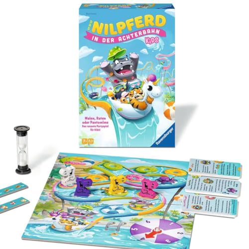 Ravensburger 22361 - Das Nilpferd in der Achterbahn Kids - Gesellschaftsspiel für Kinder und Familien ab 7 Jahren, für 3-6 Spieler - Partyspiel, Silvesterspiel, Kinderspiel – Bild 5