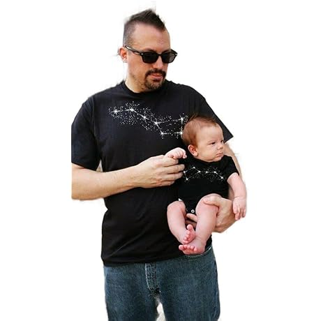 Adorable 'Little Dipper' and 'Big Dipper' Matching T-Shirts for Parent and Child