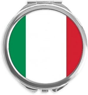 Italy National Flag Europe Country Hand Compact Mirror Round Portable Pocket Glass