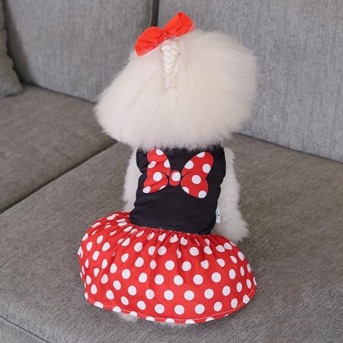 Image of CuteBone Dog Mesh Dress Puppy Sundress Pet Outfit Summer Fashion for Small Dogs Girl Cat Clothes