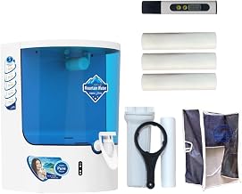 AquaUltra Water Purifier for Home | 9L - RO+UV+UF Copper-Alkaline | Includes TDS Meter, Body Cover &amp; 1-Year Pre-Filter Car...