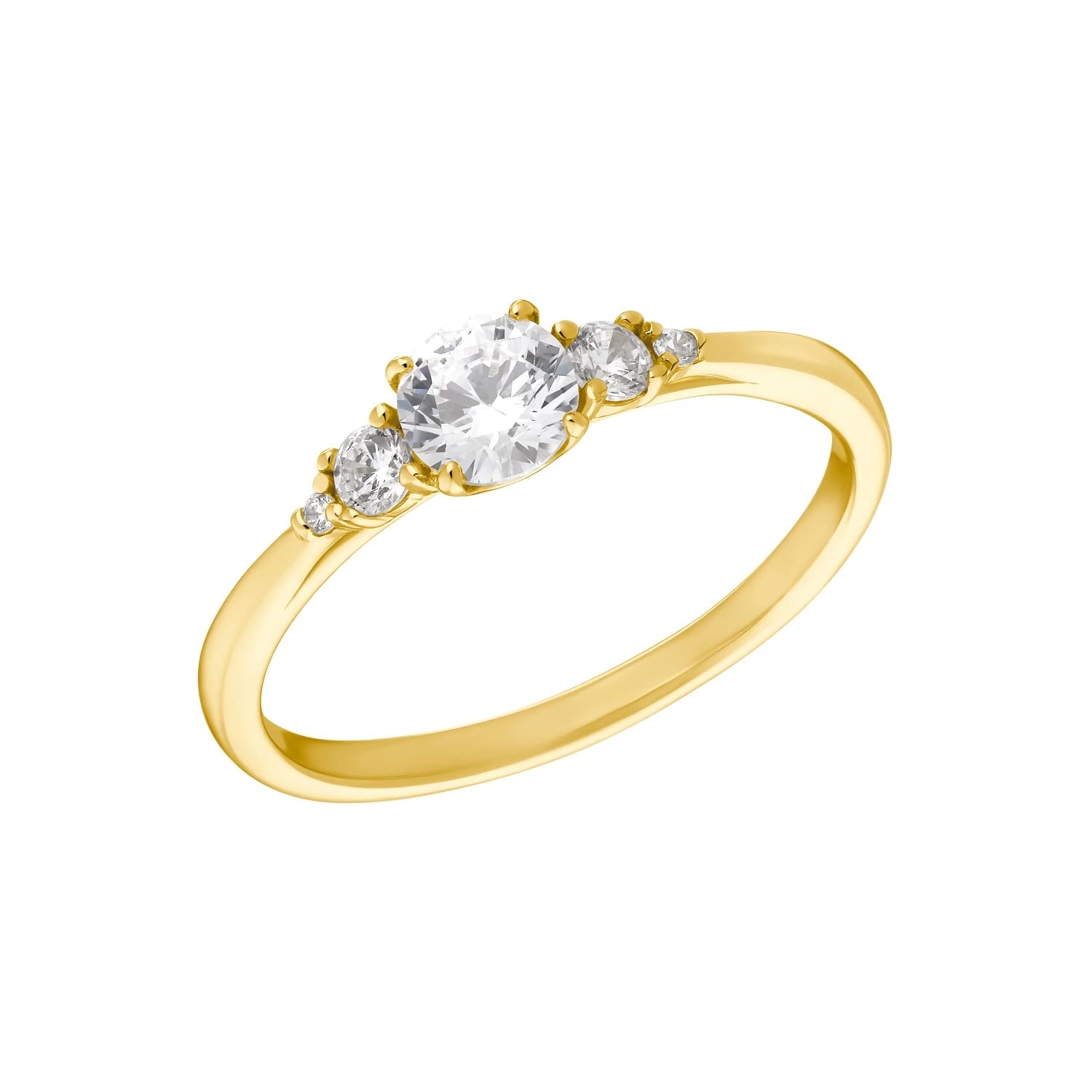Amor Ring 925 Sterling Silber Damen Ringe, mit Zirkonia synth., Gold, Kommt in Schmuck Geschenk Box, 2035669