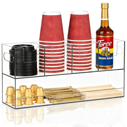 30% Off MYITYARD 2-Tier Clear Acrylic Coffee Cup Organizer