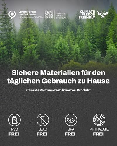 AIRHOP 6 Matten 60x60x1,4cm Extra Dicke Robuste Gummierte, rutschfeste Puzzlematte, Geeignet Für Fitnessstudio Und Heimfitness, Schwere Trainingsbelastung, Bodenschutzmatte Fitness, Schwarz