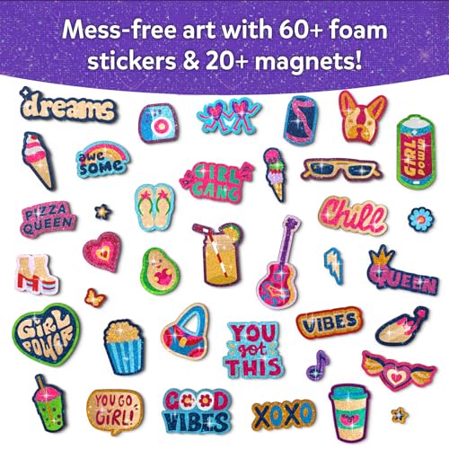 Image of Skillmatics Foil Fun Girl Power, Foil Art & Craft Activity, Gift for Tweens | Mess-Free Activity, 20+ Magnets & 60+ Stickers, Travel, Screen-Free Fun, Party Favor for Kids, Teens (Ages 7-13)