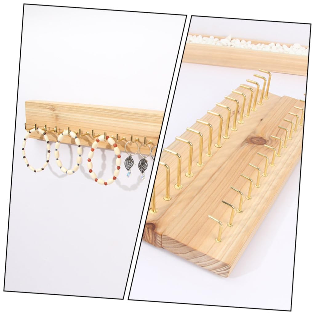 COLLBATH Estante para Collares de Plástico Color Caqui Buen Brillo y Diseño Lujoso, Gancho para Colgar Joyas Que No Se Cae, Adecuado para Organizar Pendientes y Collares Pared