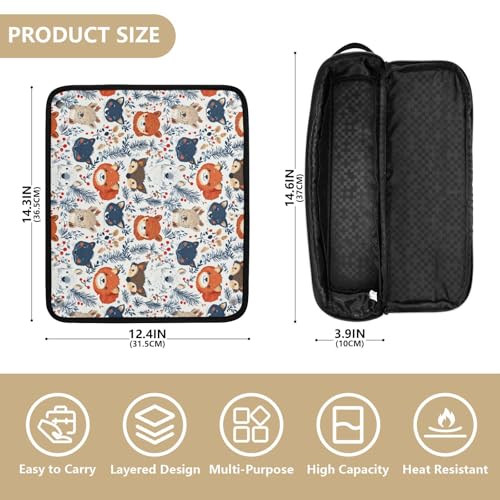 Bolsa de viaje para herramientas de cabello resistentes al calor con diseño navideño de mármol, para planchas, rizadores y accesorios de cuidado del cabello miniatura 4