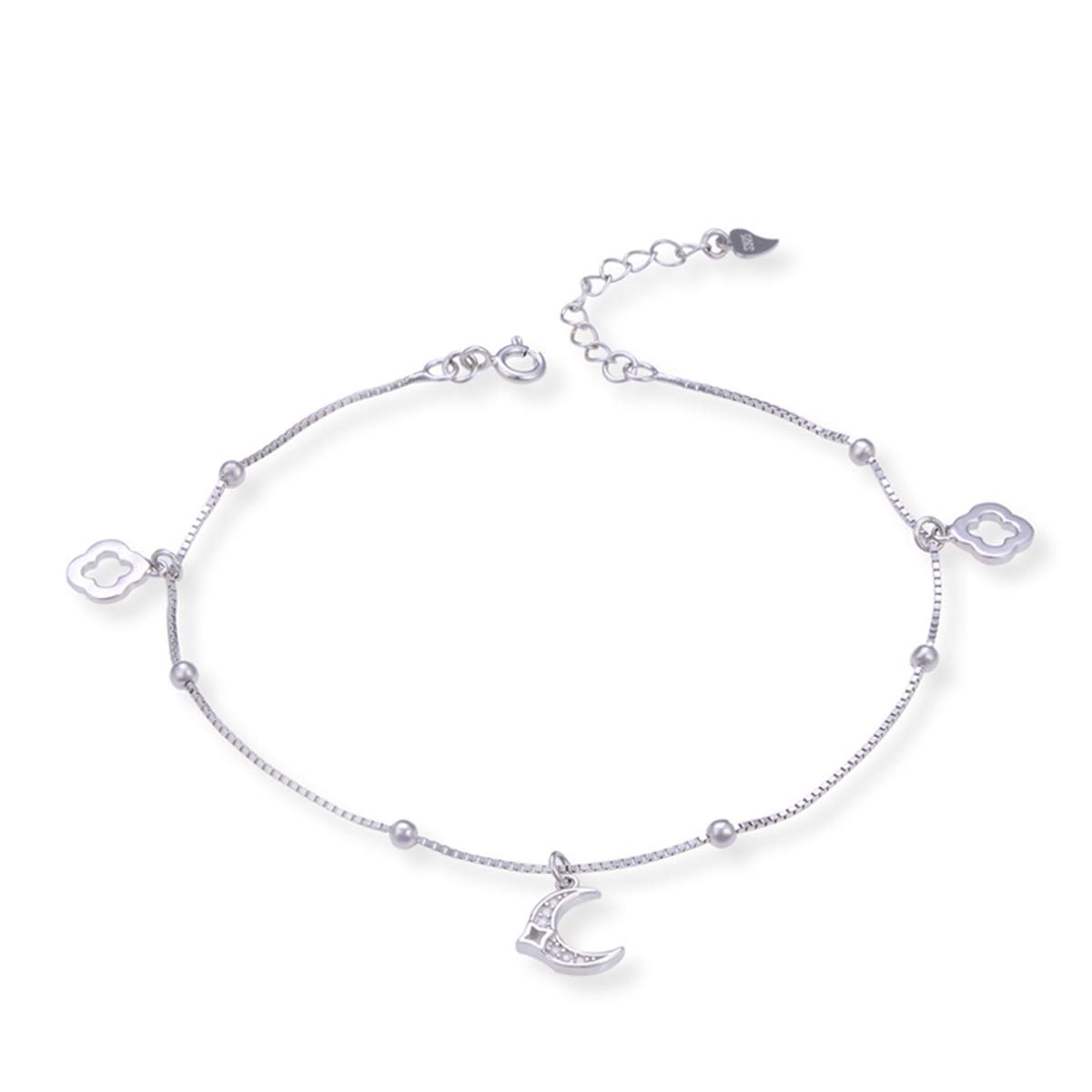 cavigliera Corea 925 Sterling Silver Cavigliera Studentessa di Moda Femminile Catena del Piede retrò, Accessori Moda, Regali di Compleanno