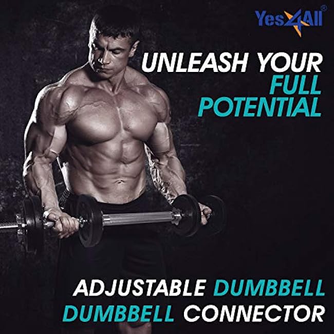 Yes4All Adjustable Weights Dumbbells Set - Exercise & Workout Equipment for Home Gym, Size Options Available 50lb, 60lb