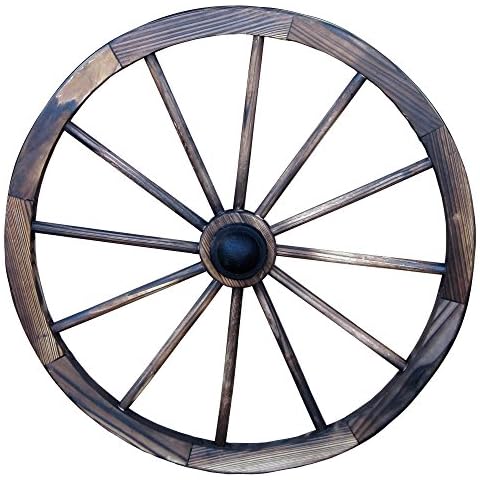 Leigh Country TX 93949 24" Wagon Wheel, 24 Inch, Walnut Finish Cover