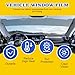 Rislobx Car Sun Visor Strip Tint Film, Vehicle Windshield Window Tint Film, Universal Front Windshield Solar Protection Sticker for Sunshade (50% VLT)